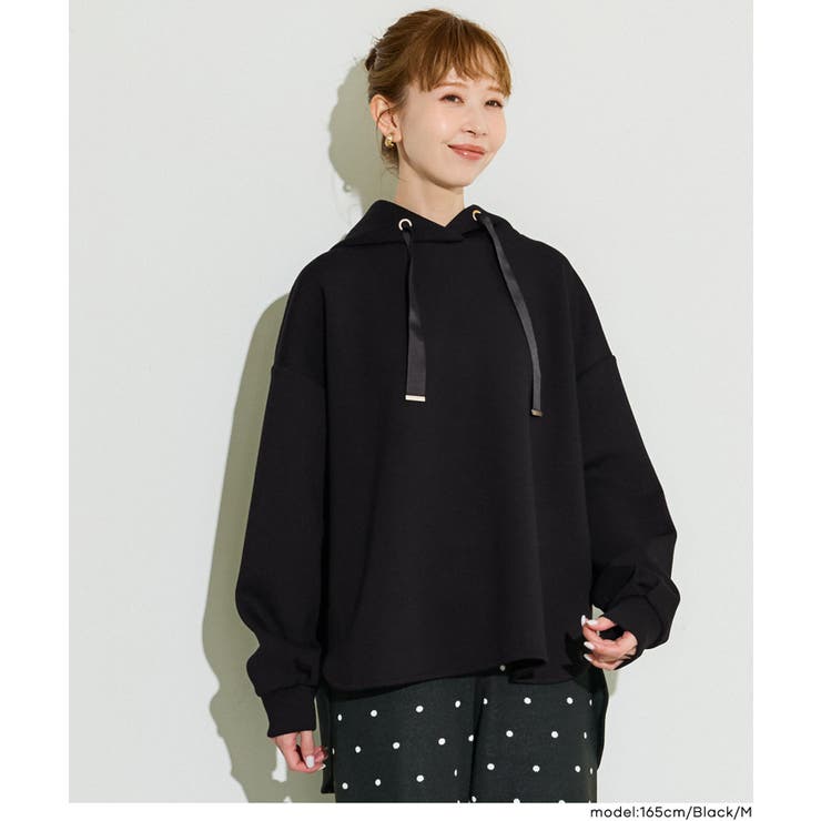 ［Black］ | ＼26aw新色登場／ソフトスウェットリボンパーカー【高橋愛様着用】 | coca