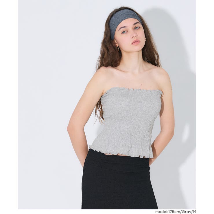 ［Gray］ | 【26ss新色登場】OUT BRA カップ付きシャーリングキャミ | coca