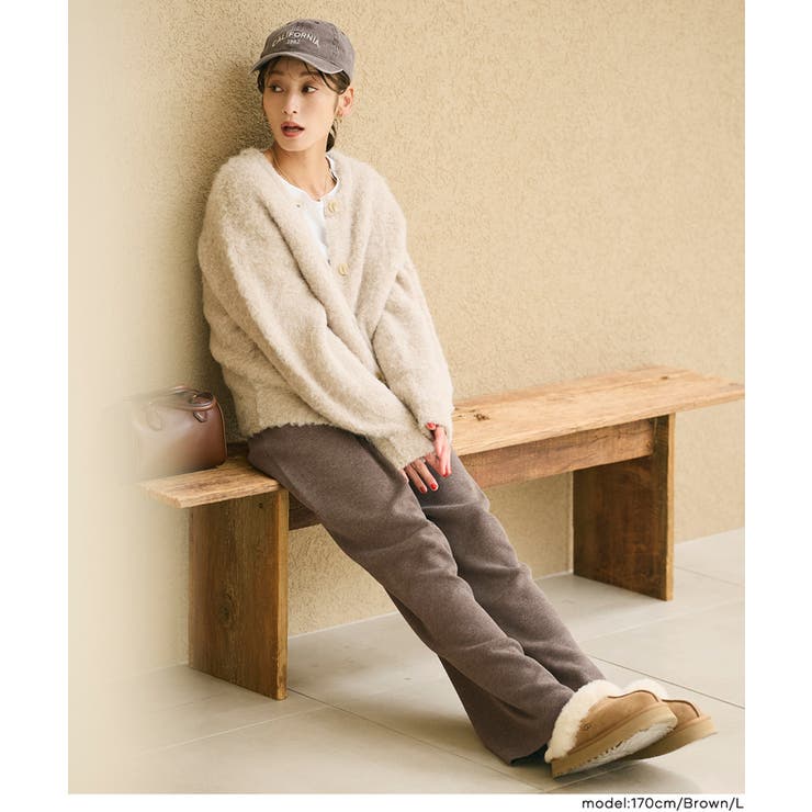 ＼26aw新色登場／暖かくきれい見えも叶う、リラクシーニットパンツ | coca | 詳細画像9 
