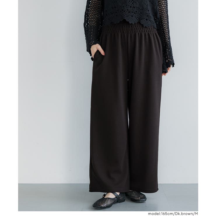 予約開始＞26ss新色登場！エンボス加工ワイドパンツ【速乾・イージー
