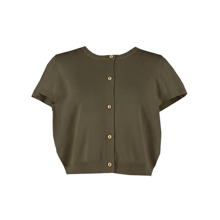 ［Khaki］ | 金ボタンニットトップス【西山茉希様着用】 | coca