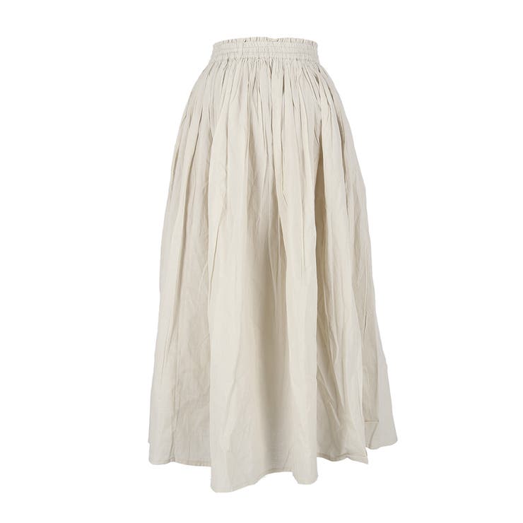 [Lt.Beige] | 【26ss新色追加/着映え度120%！】鮮やかカラーコットンボイルスカート | coca