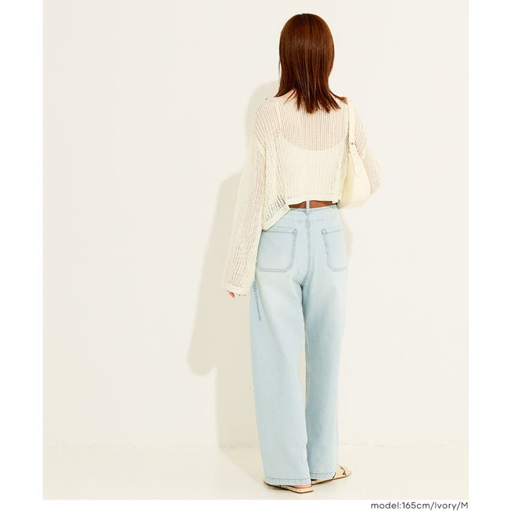 〈26ss新色登場〉ソフトタッチメッシュショートニット | coca | 詳細画像8 