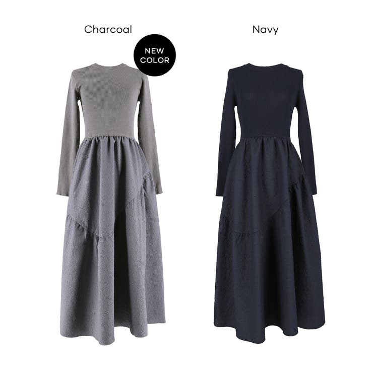 エンボスニットドッキングワンピース | coca | 詳細画像18 