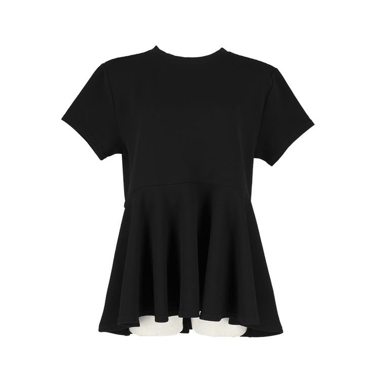 ［Black］ | 〈26ss新色登場〉エンボス切り替えフレアトップス | coca