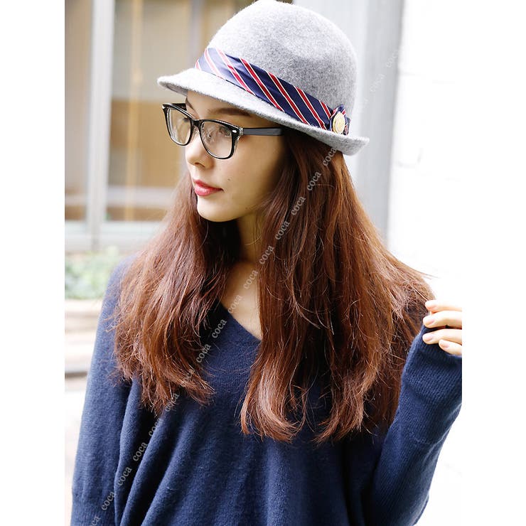 サテンリボン付き♪フェルトハット[品番：PA000002688]｜coca（コカ