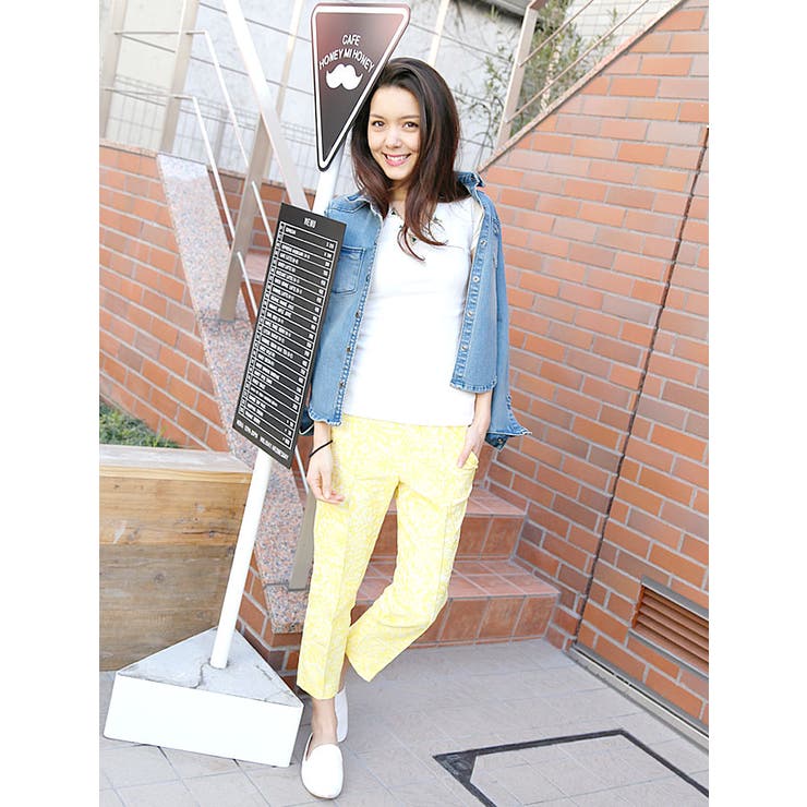レース柄クロップドパンツ(14ss cas レース[品番：PA000004768