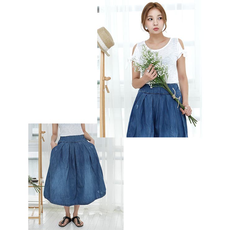 カントリーヴィンテージ風デニムスカート レディースファッション ボトムス スカート 品番 Pa Coca コカ の レディースファッション通販 Shoplist ショップリスト