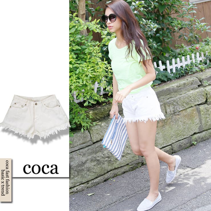 ホワイトデニムショートパンツ[品番：PA000002270]｜coca（コカ