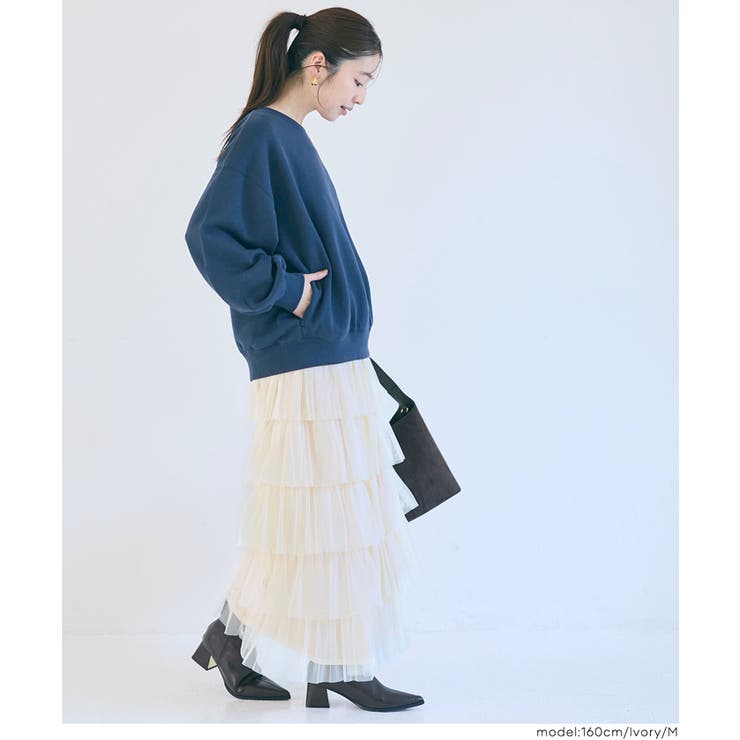 ふんわり華やぐ。チュールティアードスカート | coca | 詳細画像19 