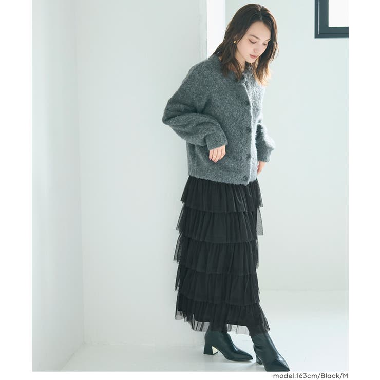 ふんわり華やぐ。チュールティアードスカート | coca | 詳細画像11 