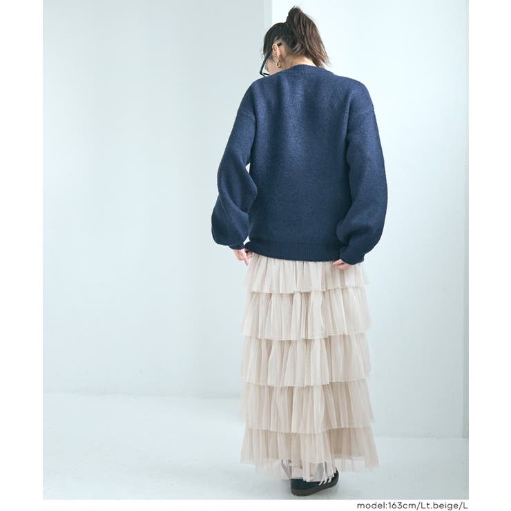 ふんわり華やぐ。チュールティアードスカート | coca | 詳細画像13 