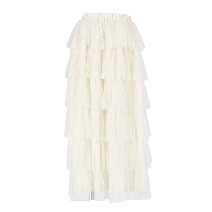 ふんわり華やぐ。チュールティアードスカート | coca | 詳細画像2 
