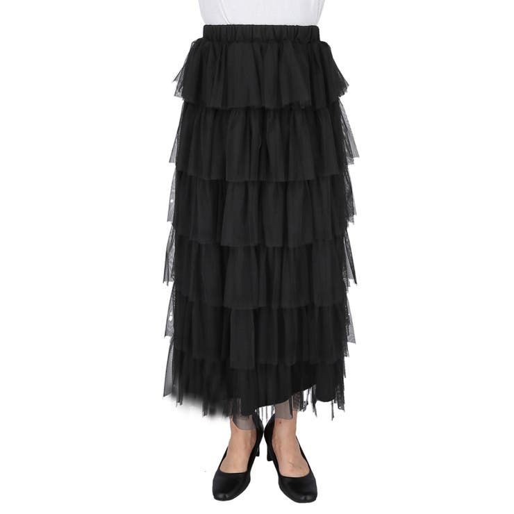 ふんわり華やぐ。チュールティアードスカート | coca | 詳細画像5 