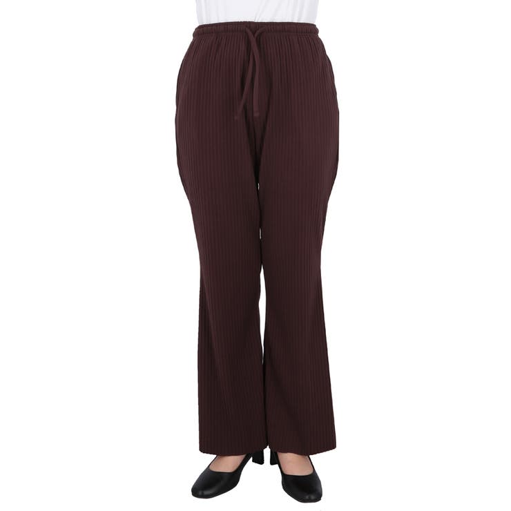 滑らかな肌ざわりとリラックス感のあるシルエットが魅力のスムースリブパンツ | coca | 詳細画像6 