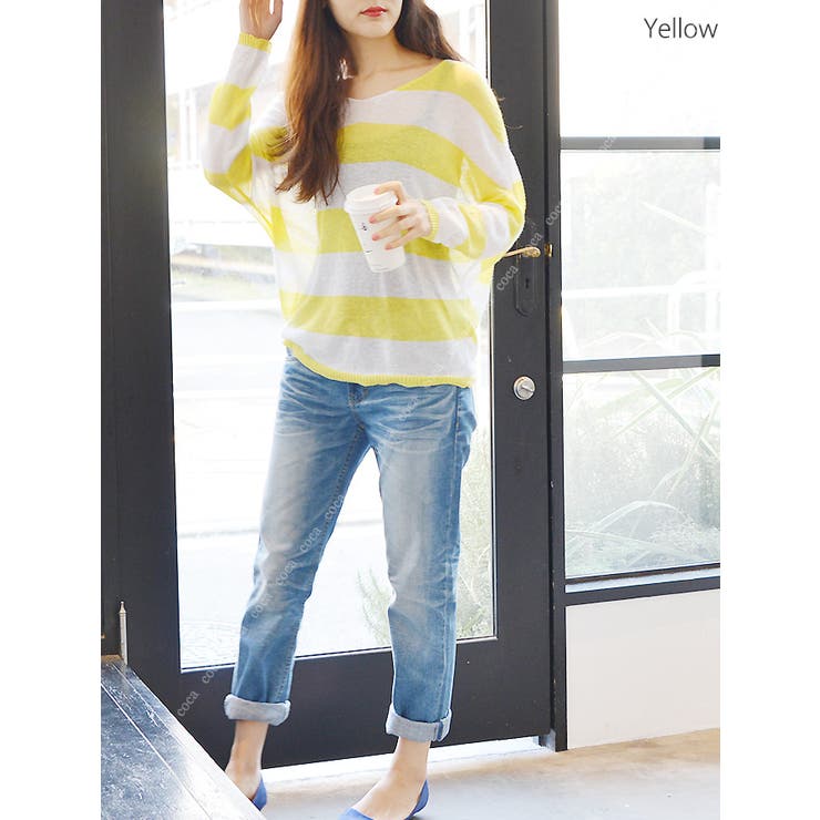 さわやか透け感ボーダードルマン( レディースファッション トップス | coca | 詳細画像5 