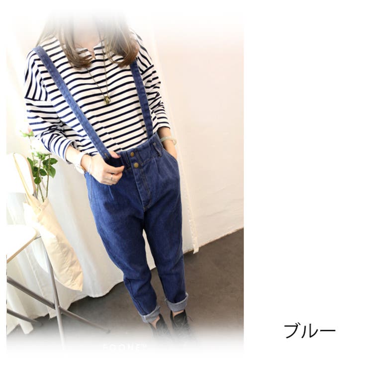 サスペンダー付き デニム パンツ[品番：JP000001211]｜LOVERS