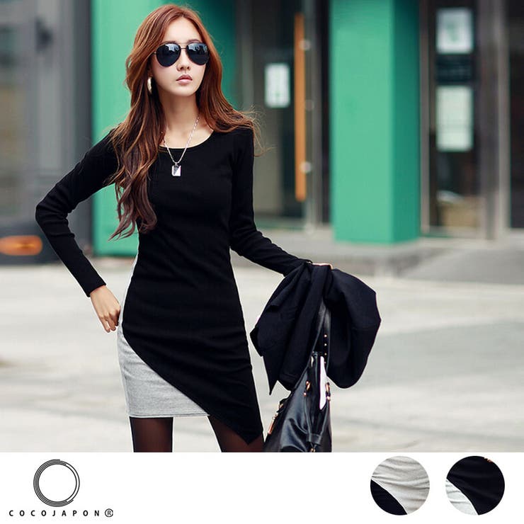 バイカラー ワンピース 配色 タイト 切り替え 品番 Jp Lovers ラバーズ のレディースファッション通販 Shoplist ショップリスト