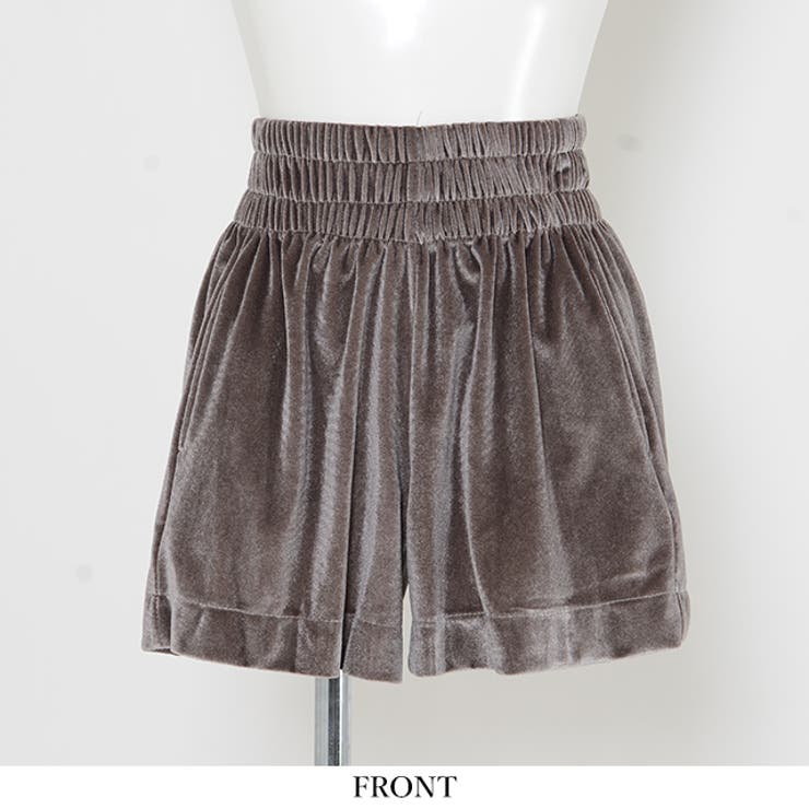 ショートパンツ ベロア パンツ[品番：JRKW0002099]｜shoppinggo