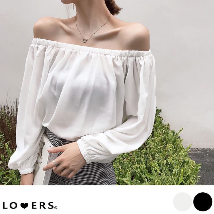 夏新作 ロングスリーブオフショルダートップス ma | LOVERS | 詳細画像1 