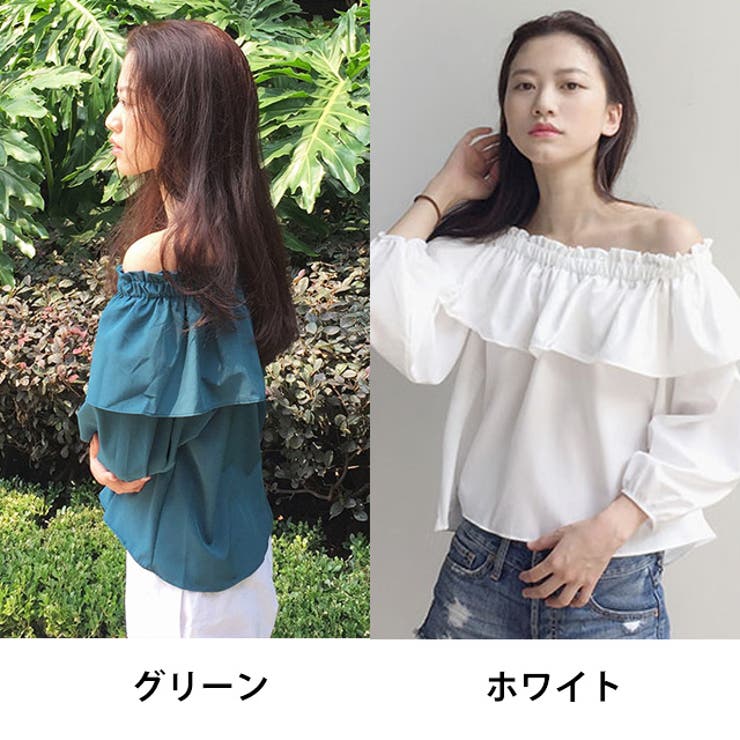 春夏フリルトップス シフォンオフショル 楽天市場】【マラソン期間中 5%OFFクーポン】Riff 2WAY フリル