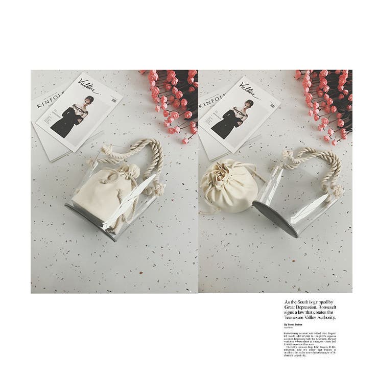 冬新作 クリア巾着ショルダーバッグ バッグ | LOVERS | 詳細画像3 