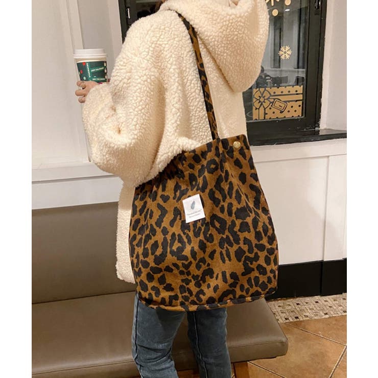 ヒョウ柄 | 冬新作 コーデュロイトート キャンバス | LOVERS