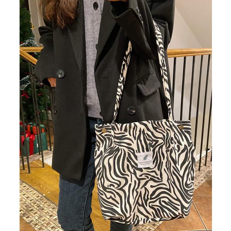 ゼブラ柄 | 冬新作 コーデュロイトート キャンバス | LOVERS