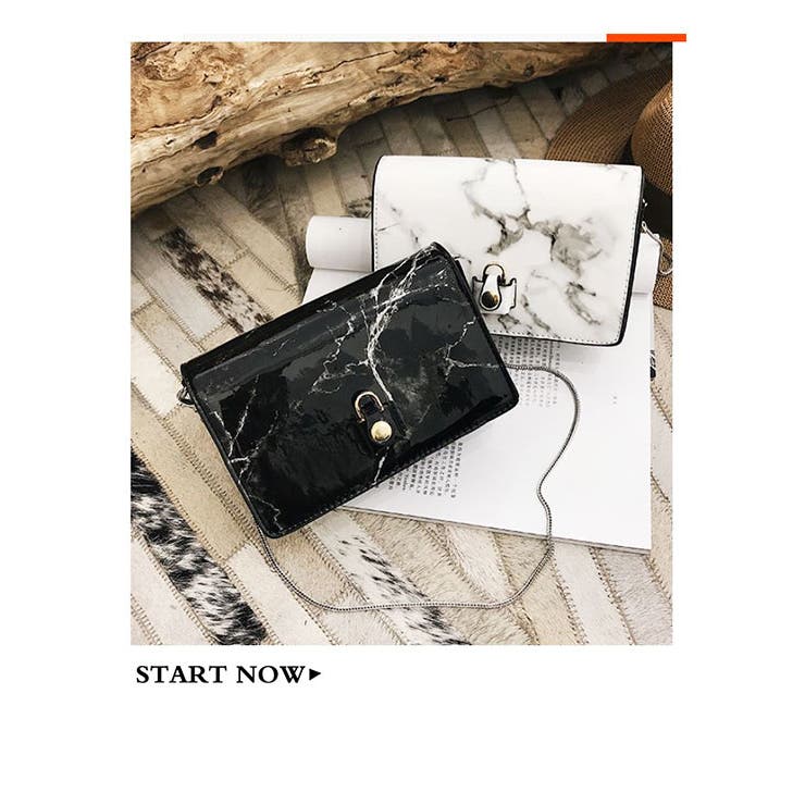 春新作 大理石柄2wayショルダーbag バッグ[品番：JP000004906