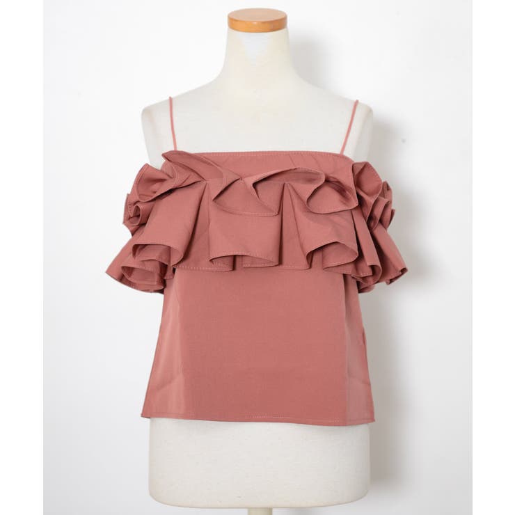 冬新作 フリルオフショルキャミソール ma | LOVERS | 詳細画像3 