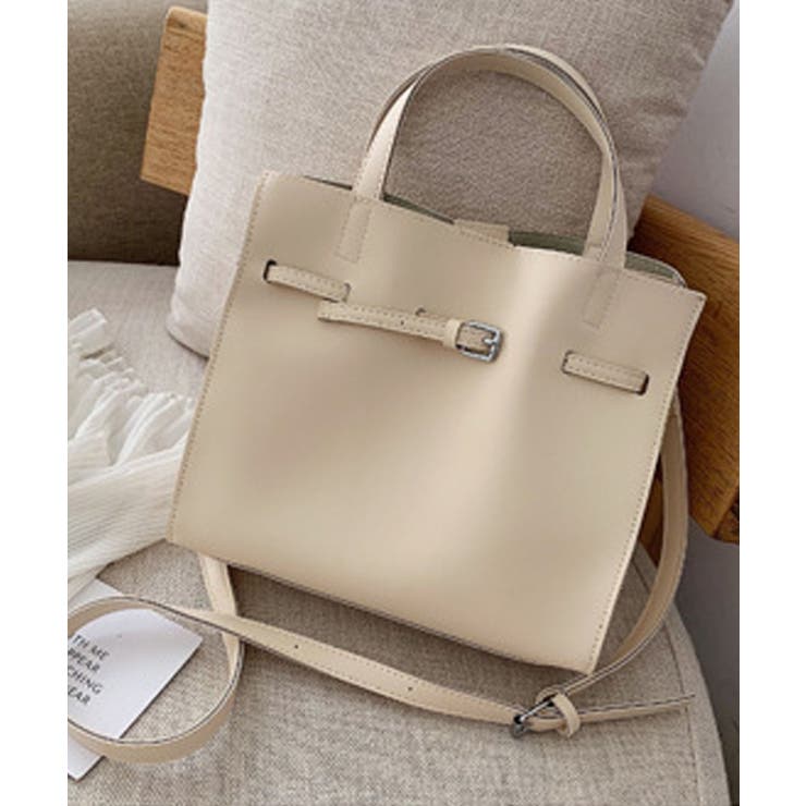 ホワイト | 冬新作 スクエアベルトショルダー 鞄 | LOVERS