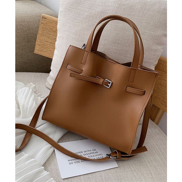 ブラウン | 冬新作 スクエアベルトショルダー 鞄 | LOVERS