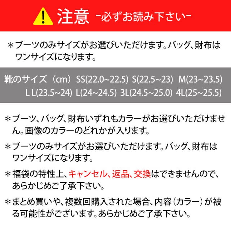 冬新作 サイドゴアブーツ入豪華3点中身が見える福袋 福袋[品番