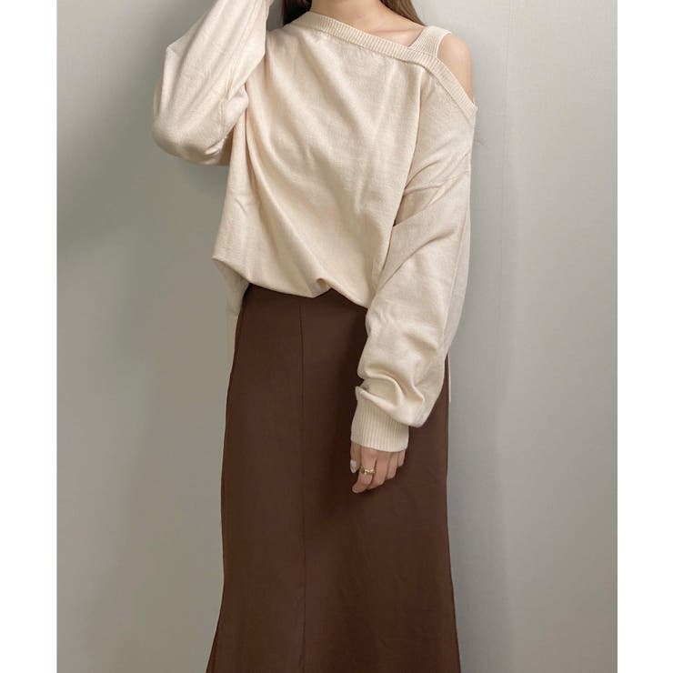 アイボリー | 冬新作 ワンショルドッキングチュニック トップス | LOVERS