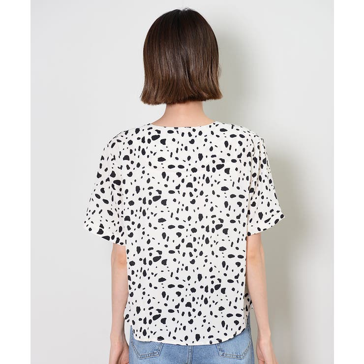 ☆マルニ☆　ダルメシアン柄リボン付き長袖シャツ　新品 ☆マルニ☆ ダルメシアン柄リボン付き長袖シャツ 新品