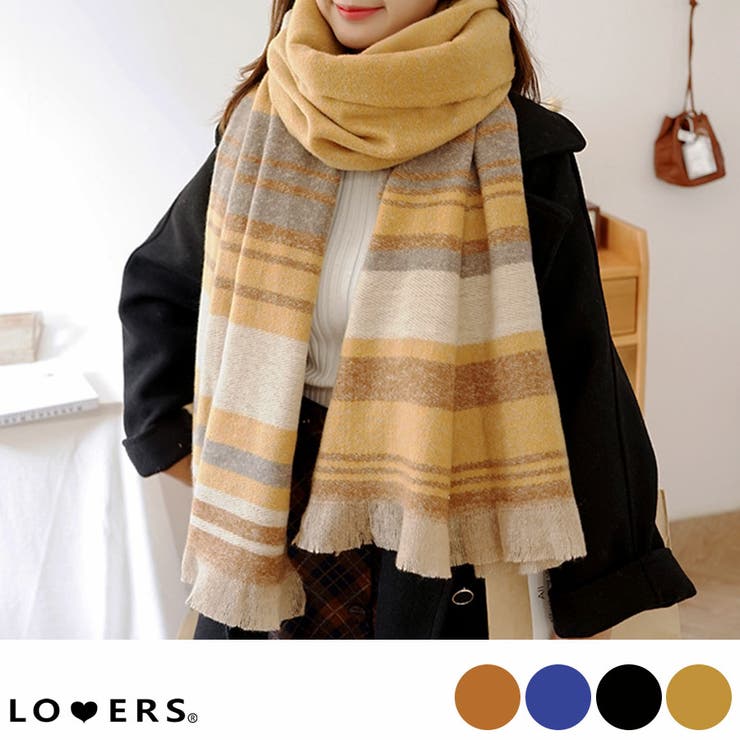冬新作 マルチボーダーマフラー ボーダー[品番：JP000005896]｜LOVERS