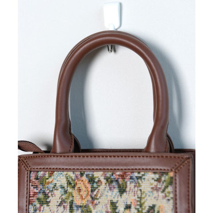 花柄ゴブランスクエアバッグ バッグ 鞄[品番：JP000006030]｜LOVERS