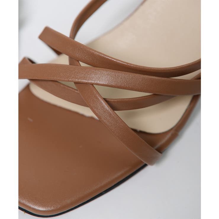 冬新作 スクエアトゥヒールサンダル シンプル | LOVERS | 詳細画像14 