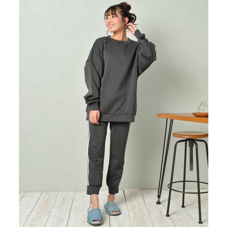 ダンボールニット　セットアップ　もちもち　ホワイト　サイズS 上下セット　秋冬 hw8336_01.jpg