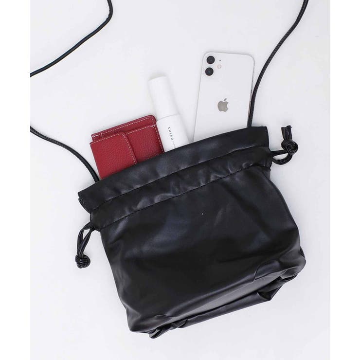 ポルトガルParfois★巾着リュッ ク ベーシックな黒 タッセル レザー巾着バッグ・タッセル付き黒 Mサイズ | iichi 日々の