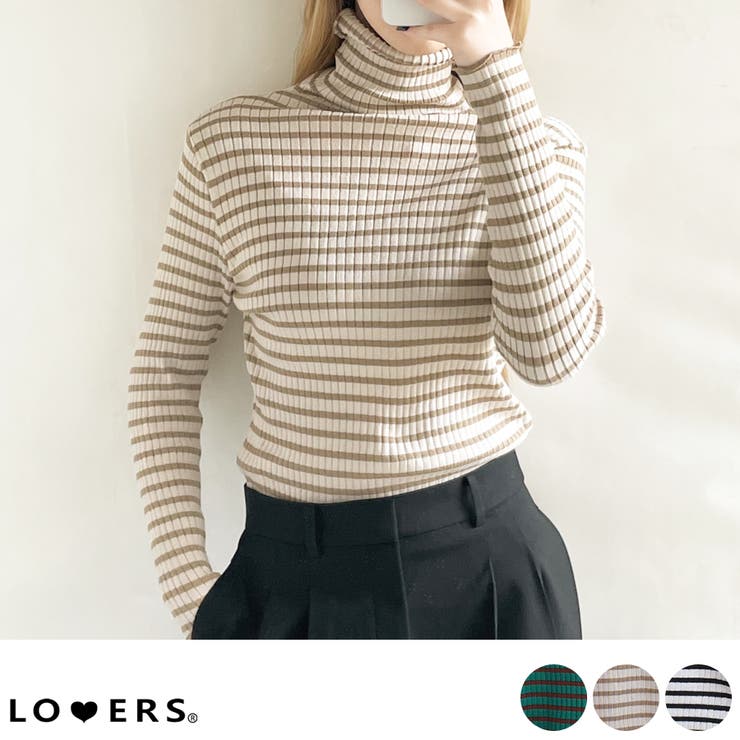春新作 タートルネック ボーダー[品番：JP000006429]｜LOVERS