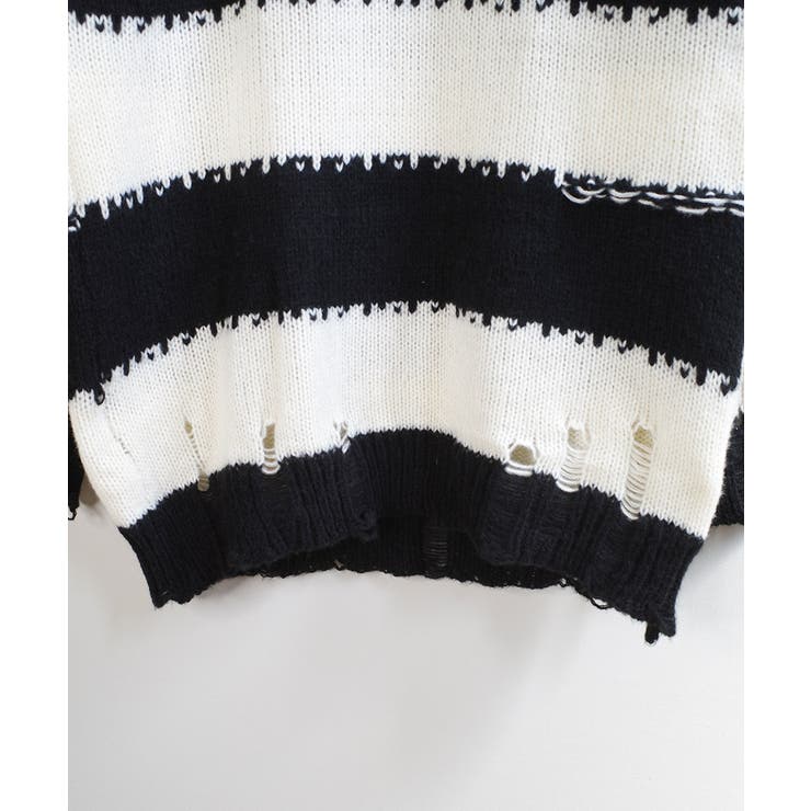 冬新作 ダメージ加工 ボーダー | LOVERS | 詳細画像14 