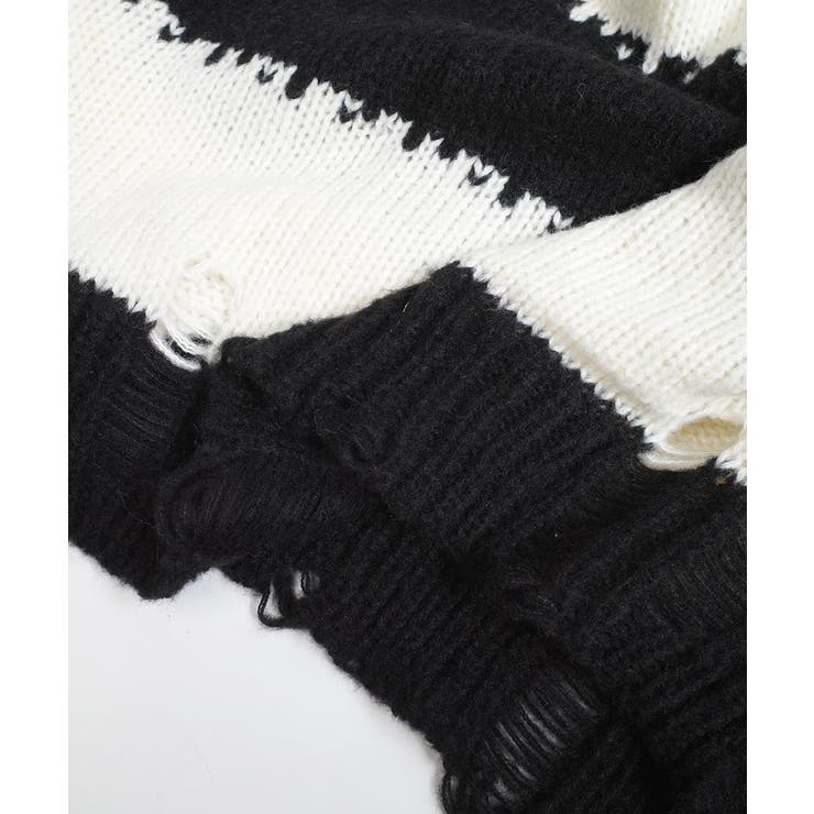 冬新作 ダメージ加工 ボーダー | LOVERS | 詳細画像16 