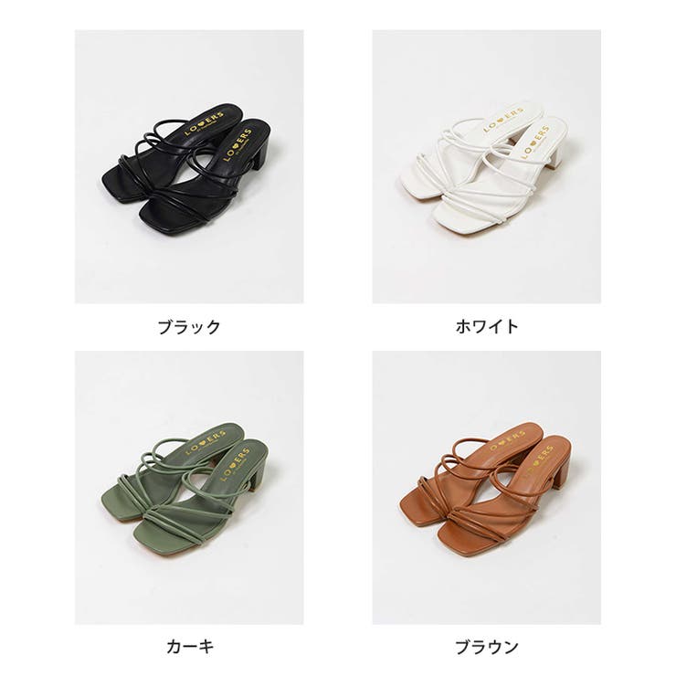【新作】Jinny Kim ★ 大人気 天然牛革ミュールサンダル TOYA セール】ナローストラップ チャンキーヒール メタリック トング
