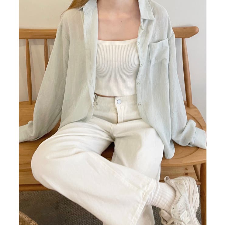 yori ラメクローバーシアーシャツ 新品 white（限定色）【新品未使用】 Yori ヨリ ラメクローバーシアーシャツ 受注会 限定カラー
