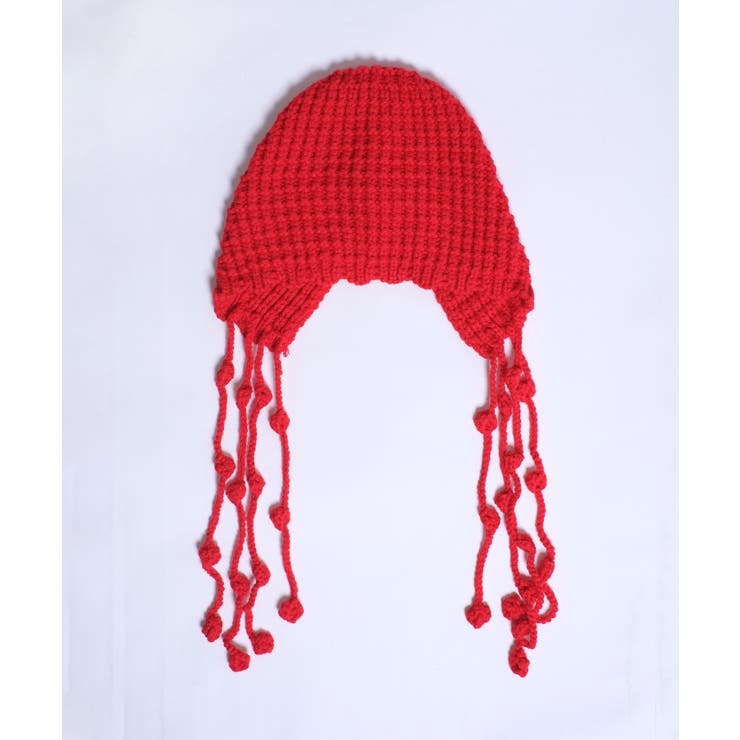 冬新作 ポンポン紐付き フードニットキャップ | LOVERS | 詳細画像16 