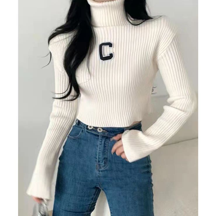 ホワイト | 冬新作 ショート丈 Cロゴ刺繍 | LOVERS
