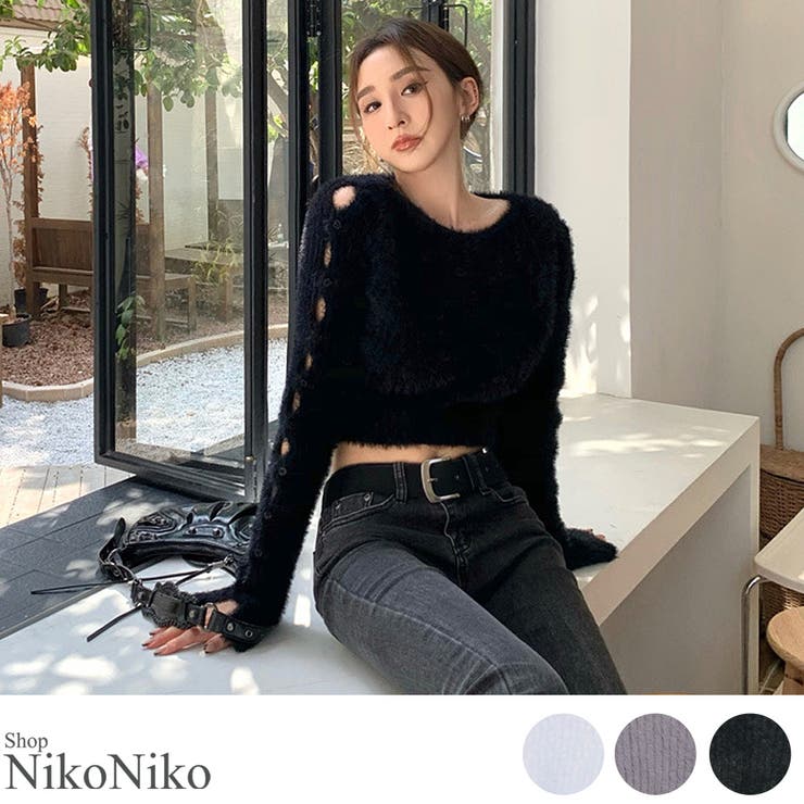 冬新作 クロップド丈 袖ボタン | LOVERS | 詳細画像1 