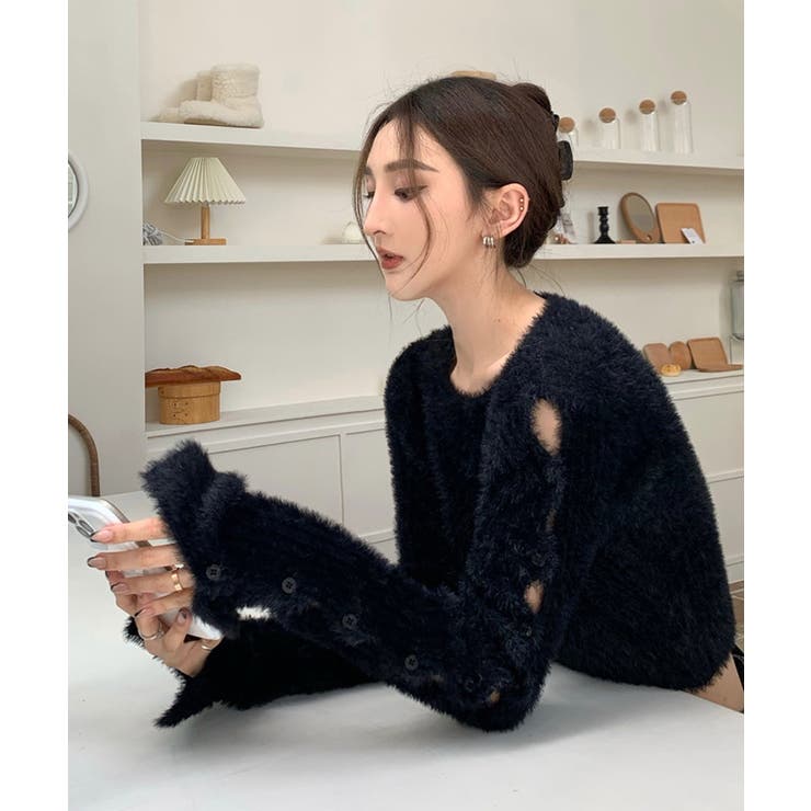 冬新作 クロップド丈 袖ボタン | LOVERS | 詳細画像3 