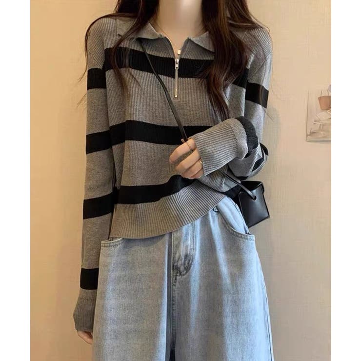 冬新作 ハーフジップ ボーダー | LOVERS | 詳細画像6 